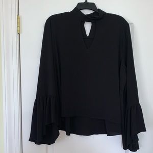 Black Long-Sleeved Blouse
